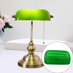 Vintage Charm Green Cased Glass Lamp Shade For Table Lamps Vintage Atmospheres Lampshade Widely Used