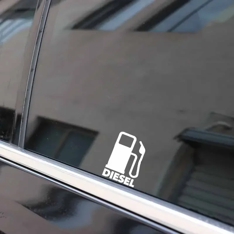 Diesel Fuel Tank Cap Sticker, Round Personalized Car Decal, Waterproof Sun-Proof PVC Auto Exterior Decoration