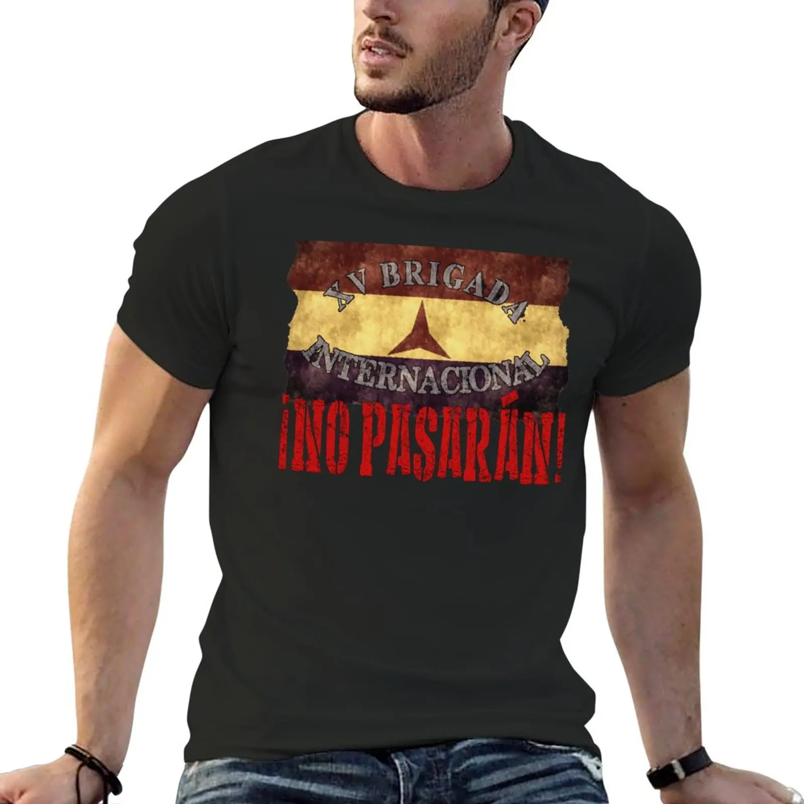 New BRIGADA INTERNACIONAL, NO PASARAN T-Shirt summer clothes cute clothes korean fashion cute tops t shirts men