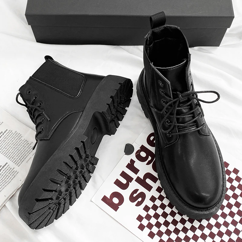 

Men's Leather Waterproof Lace Up Chukka Ankle Boots Oxford Dress Boots Casual Business Work Daily Shoes For Men