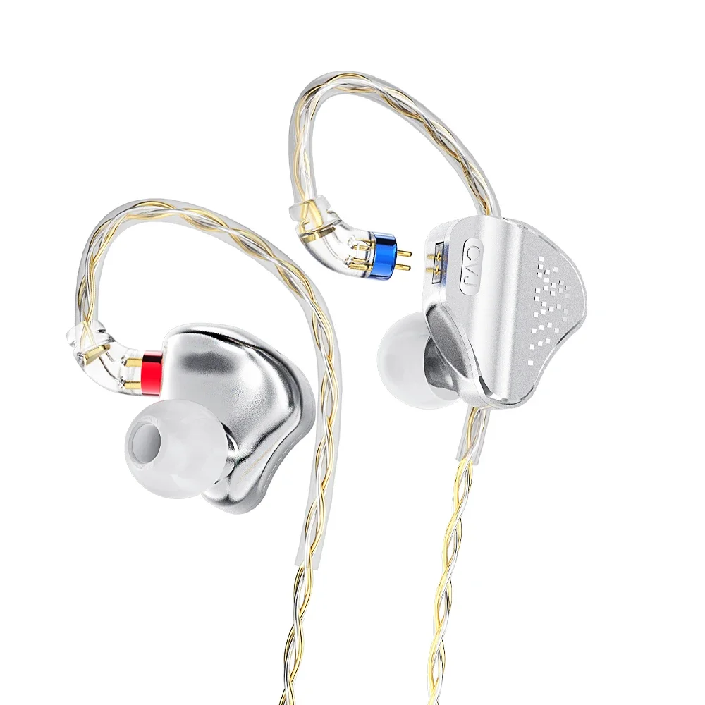 Fone de ouvido hiFi intra-auricular CVJ Bidong híbrido, Auriculares com fio para audiófilos, Edição Dia dos Namorados, 1DD, 6BA