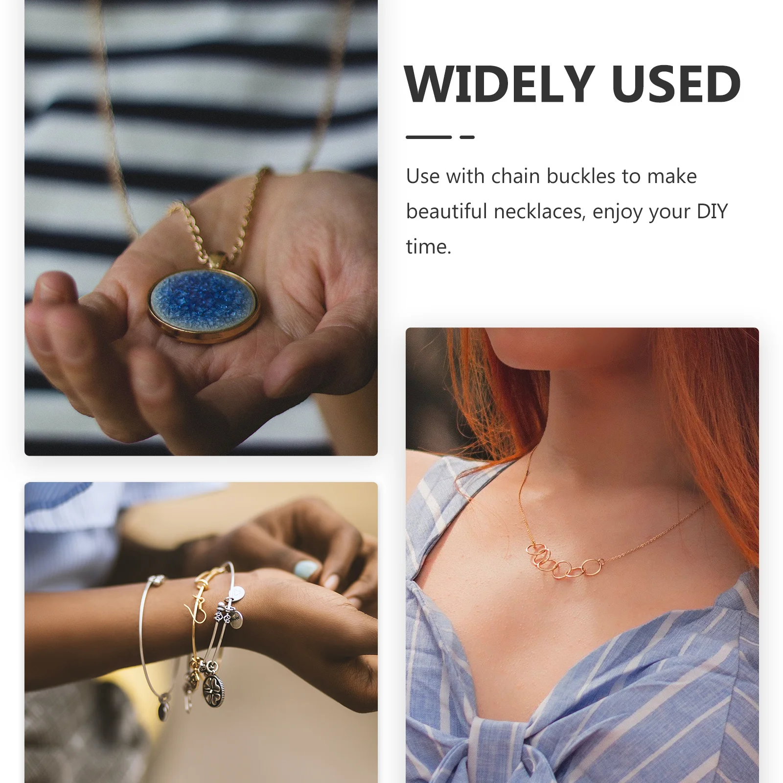 

Stainless Steel Smooth Surface DIY Necklace Bracelet Jewelry Making Chains Multipurpose Craft Decoration Chain