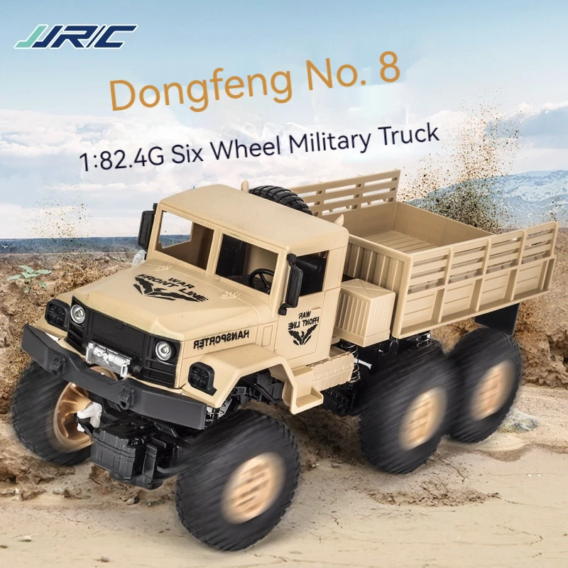 Camion militaire RC télécommandé à six roues, 1:18, sans fil, 2.4G, voiture d'escalade tout-terrain, modèle de voiture de simulation, jouet de vacances pour garçon, cadeau