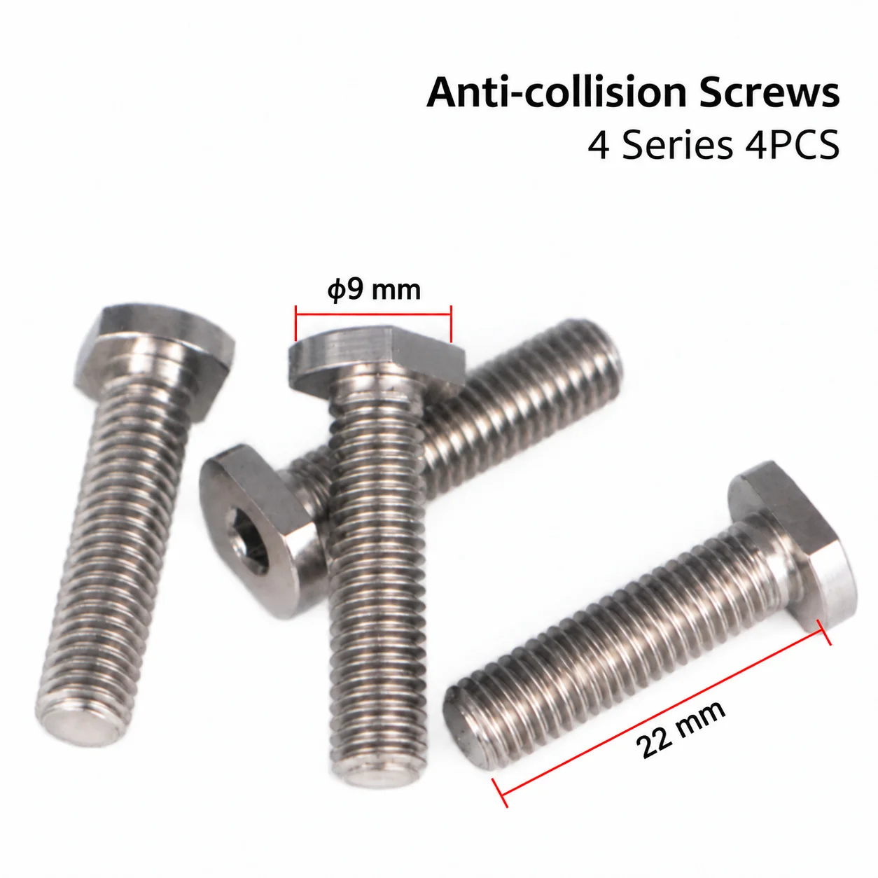 Anti Collision Replacement Screws for 4 Series and 6 Series Laser Cutting Heads 4PCS Pack or 4PCS Screws with 4PCS Set Screws