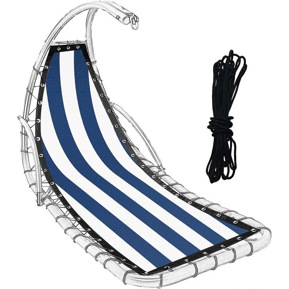 Replacement Seat Cloth for Outdoor Hanging Swing Chair with Stripe Design Compatible with For Textilene Frames