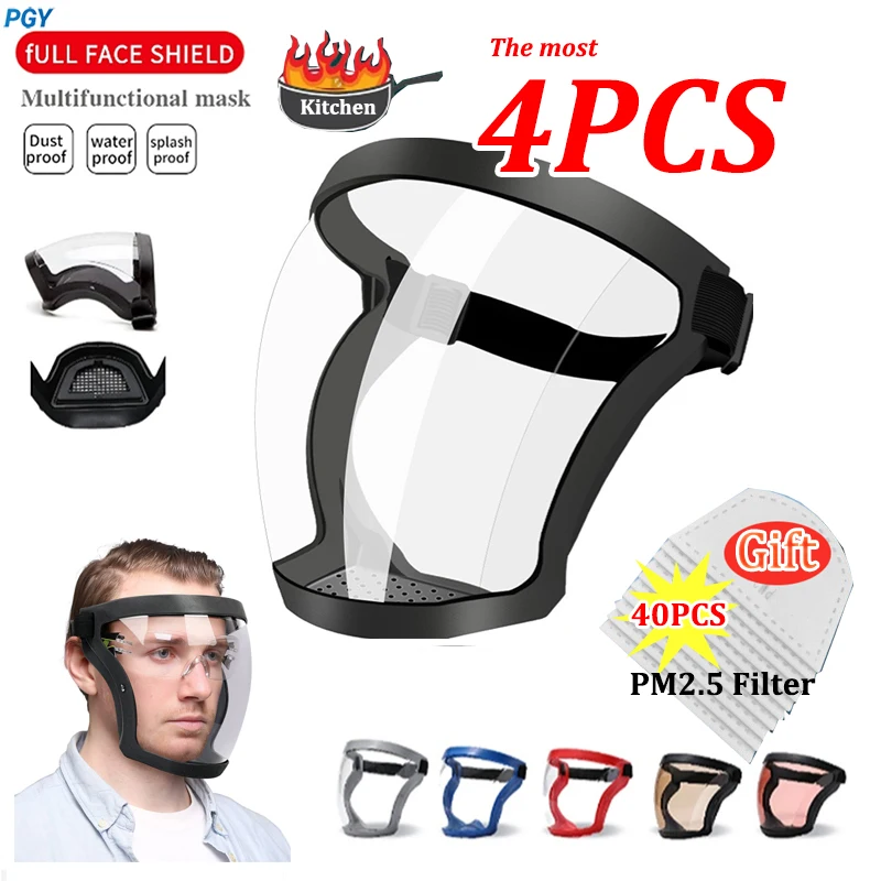 Protection Mask Splashproof Transparent Facial Protector Face FaceMask Protective Outdoor Safety Mask Head Cover Work Protection