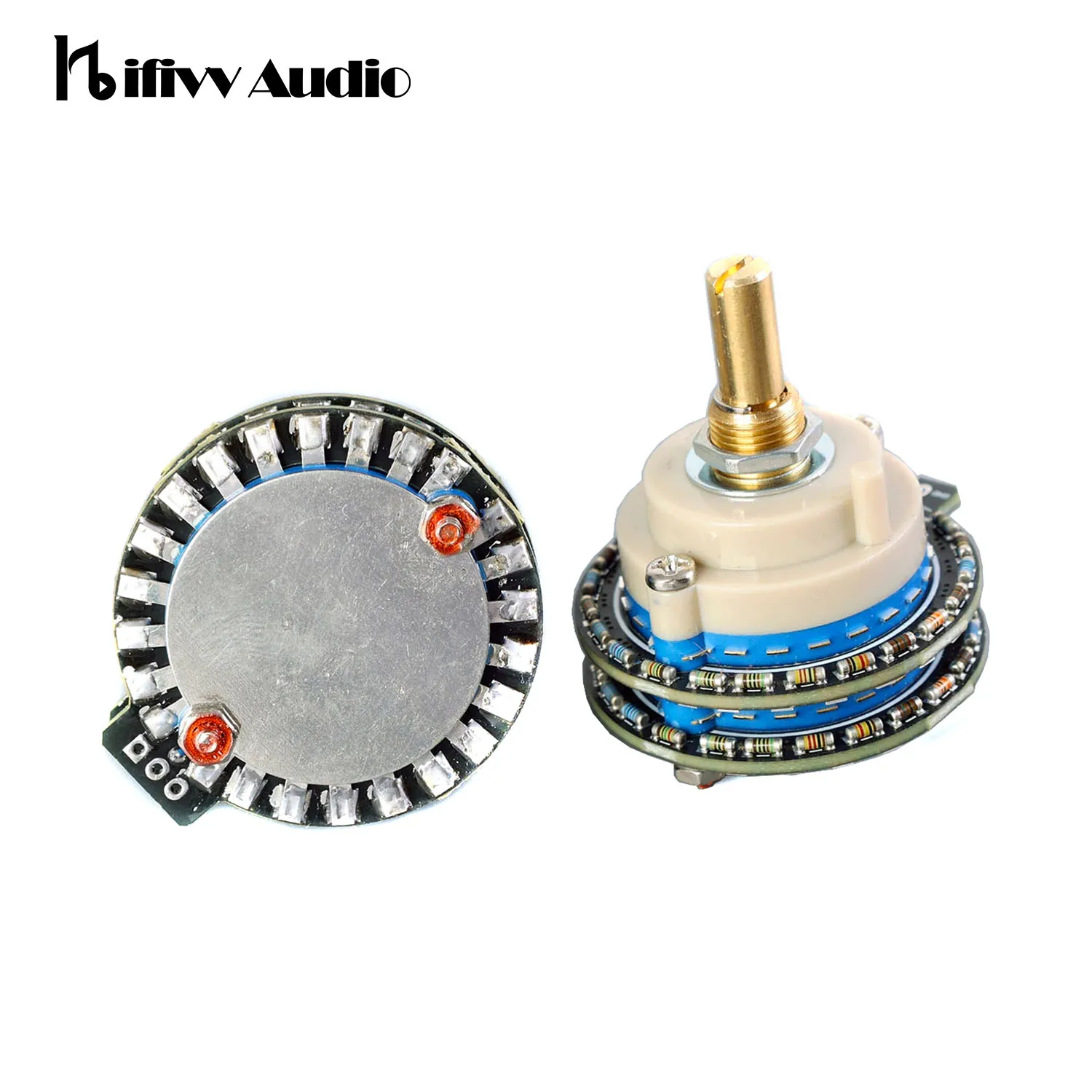 2.0 CH High Precision 24 Level 50K Stepper Dual Channel Volume Switch Potentiometer for DIY Band Potentiometer Volume Control