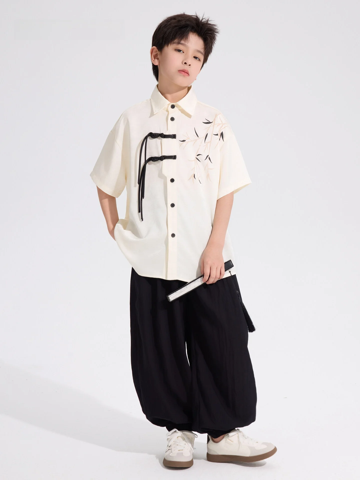 chemise-a-manches-courtes-d'ete-pour-garcons-tenue-hanfu-costume-traditionnel-chinois-costume-tang-ensemble-de-vetements-ethniques-pour-enfants
