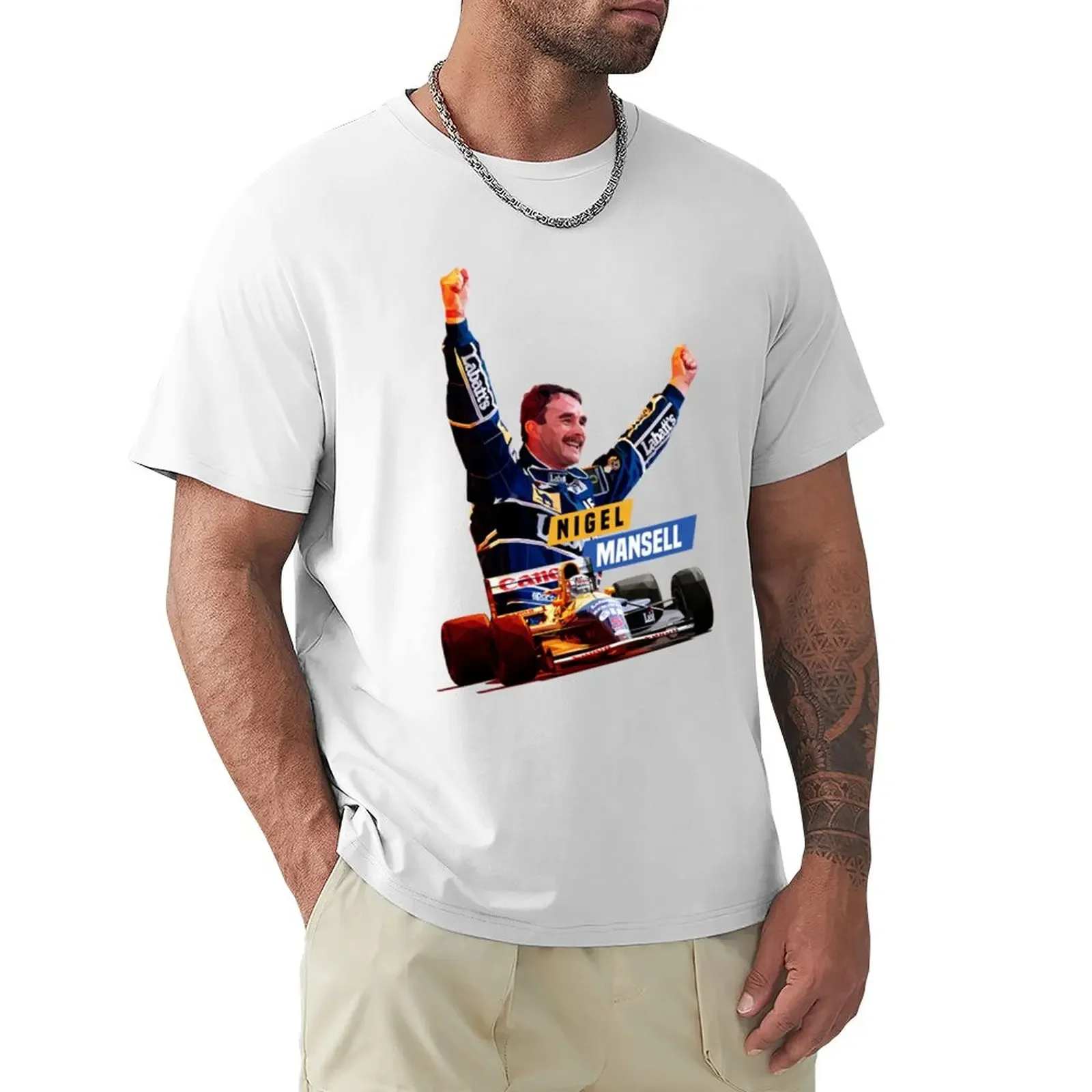 Nigel Mansell T-Shirt customs cute clothes hippie clothes graphics Short sleeve tee men