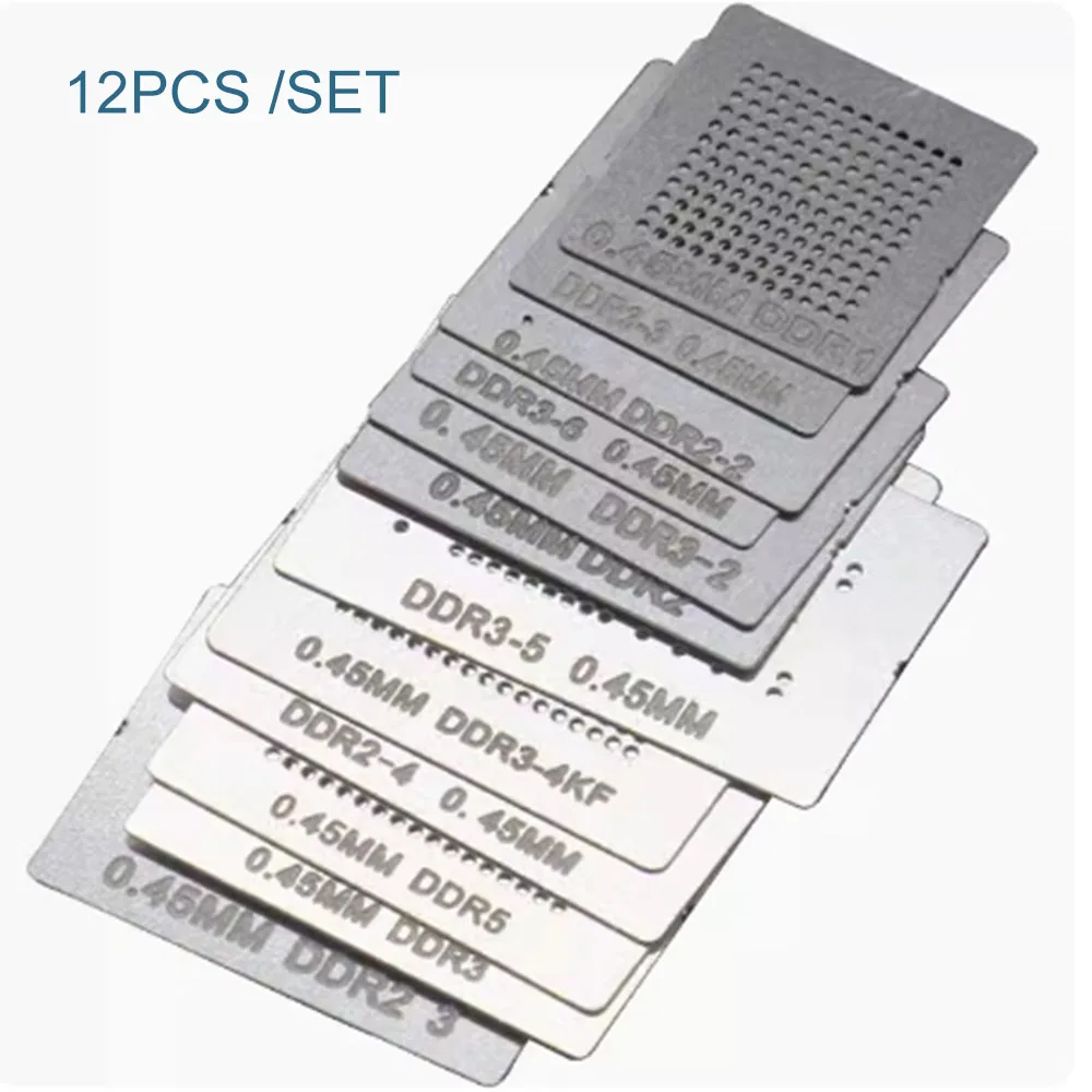 14 /12 pcs BGA Memory Steel Stencil DDR1 DDR2 DDR3 DDR5 DDR7 Solder Stencils