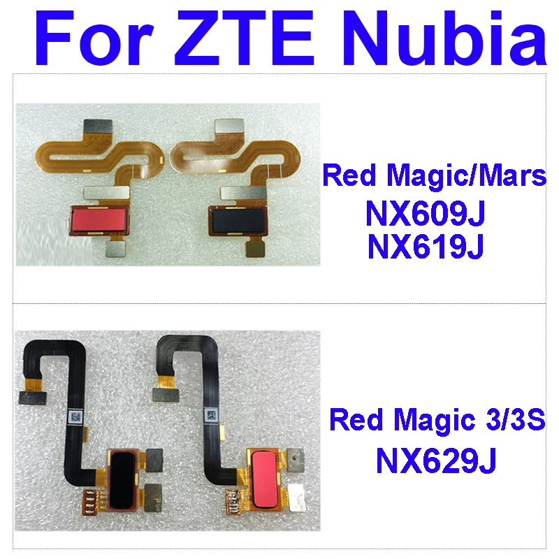 Fingerprint Sensor Button Flex Cable For ZTE Nubia Red Magic NX609J Mars NX619J 3 3S NX629J  Finger Print Home Key Ribbon Parts