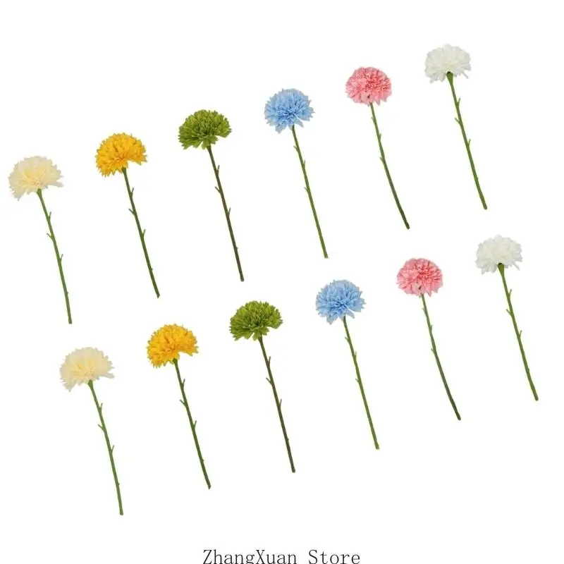 Künstlicher Blumenzweig in verschiedenen Farben, 12-teiliges Set für Vasenpräsentation, Regalakzent, Fenstergestaltung und – Detail 5