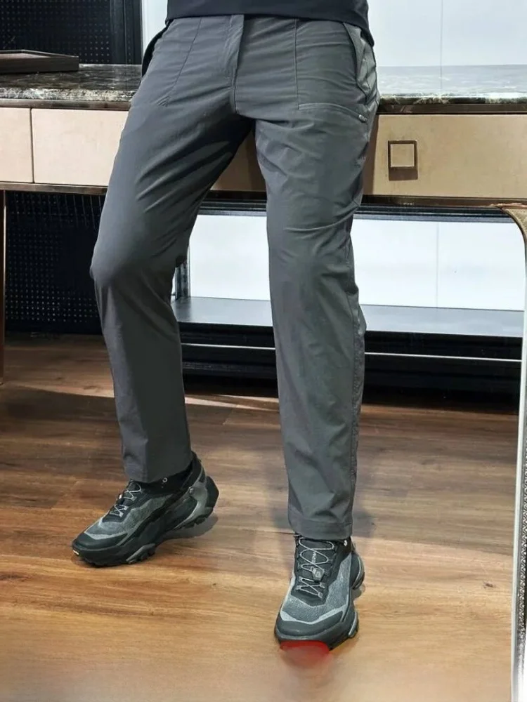 Outdoor Men's Softshell Long Pants 3D Tailoring Windproof Breathable Casual Trousers for Commuting Spring Autumn Polyester Fiber