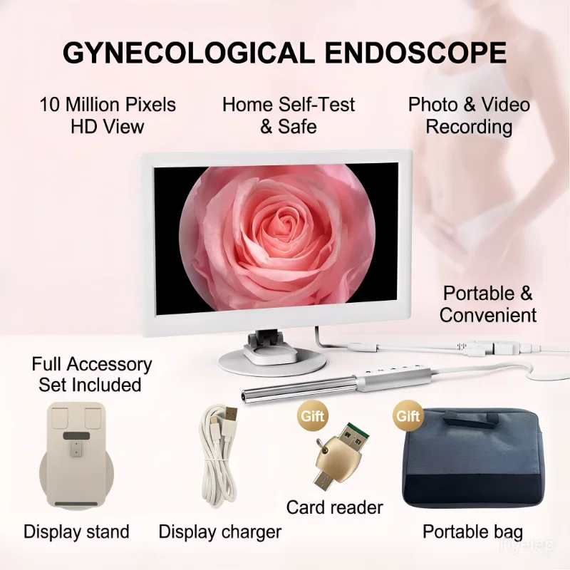 Portable Women Private Care Endoscope Camera 10 Million Pixel HD Visual Inspection Device Full Accessory Kit