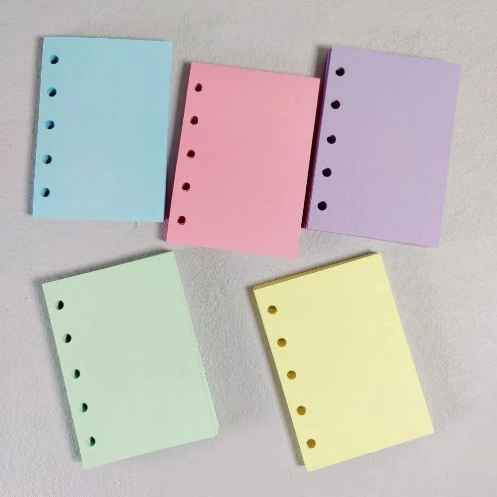 

50Sheet Blank Loose-Leaf Notebook Refill Paper Colored To Do List A7 Spiral Binder Index Paper Daily Planner Agenda