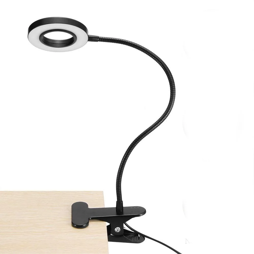 

Dimmable Led Book Lamp Bedroom Bedside Table Lamp Reading Lamp Flexible Clamp Hose Usb Charging Table Notebook Lamp Home