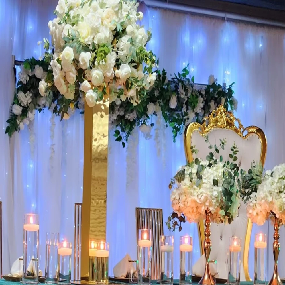 

Wedding mirrior Arch Iron flower Walk Way pedestal Road Lead vase candlestick Flower Stand centrepieces wedding Planner Decor