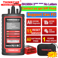 THINKCAR Thinkdiag 2 EDIAG PLUS ALL SYSTEM OBD2 Scanner Support CAN FD Fit For GM Car Brands Full Software 16 Reset Function