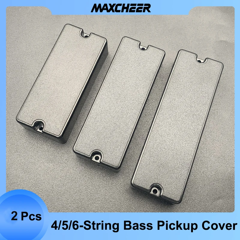 2Pcs Sealed Closed Type Humbucker Pickup Cover for 4/5/6 String Electric Bass 2 Hole Matte Electric Guitar Accessories