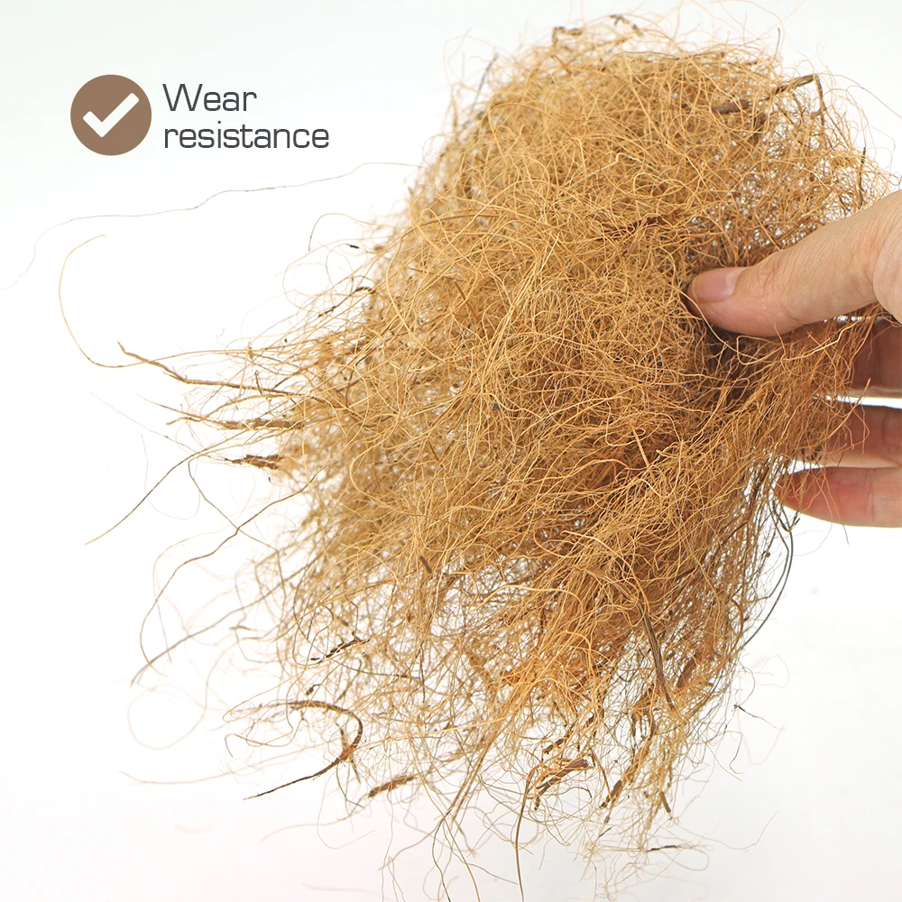 50g-500g Natural Organic Coconut Husk Silk Long Coconut Husk Fiber for Plants Pot Cover Soil Keep Warm Reptile Bedding Bird Nest