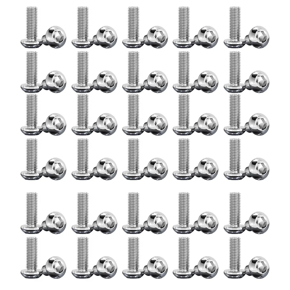 304 Stainless Steel M5x25mm Hex Socket Flat Head Screws 60pcs for Stable Fastening in High Vibration Machinery Use