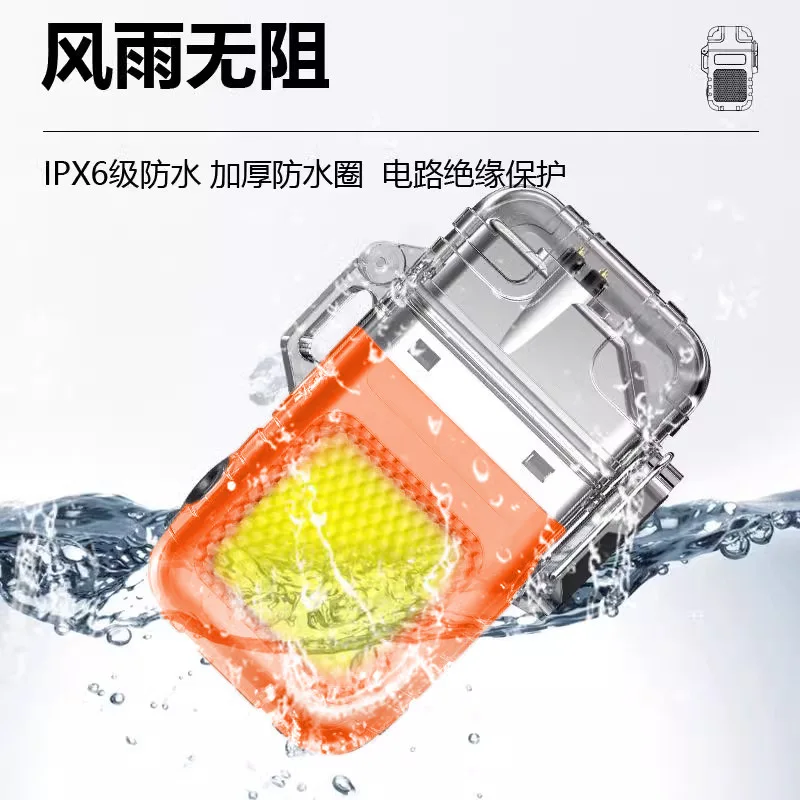 Double Arc Rechargeable Llighter Lighting Outdoor Multifunction Flashlight Dual Arc Lighter Waterproof Gadgets for Men