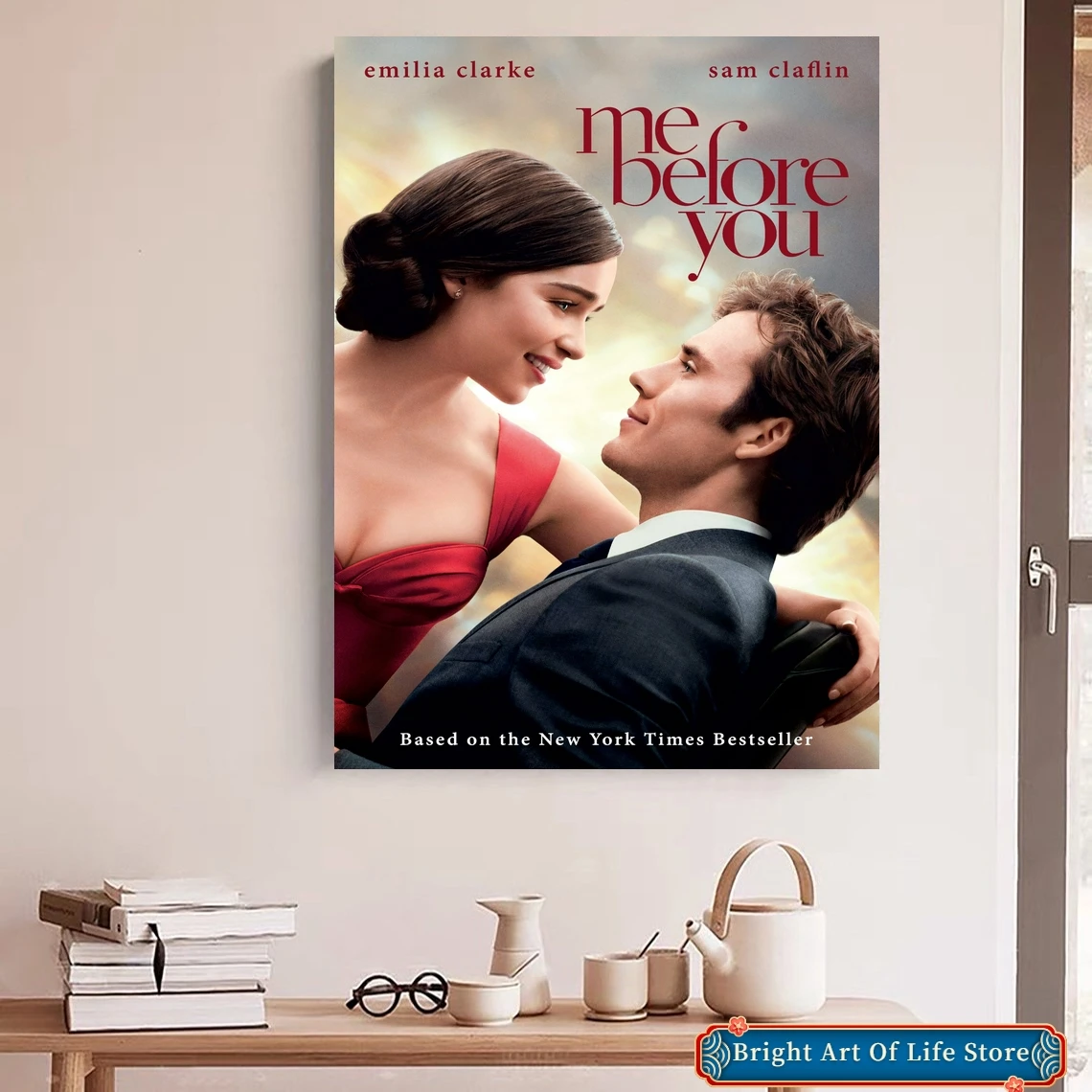 Me Before You ملصق الفيلم ستار الممثل غطاء فني قماش طباعة اللوحة الزخرفية (بدون إطار)