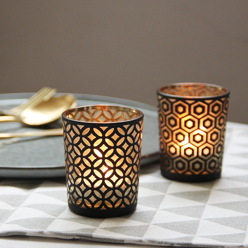 Candle Supplies Glass Jars - Геометрический пустой стеклянный контейнер для свечей,
