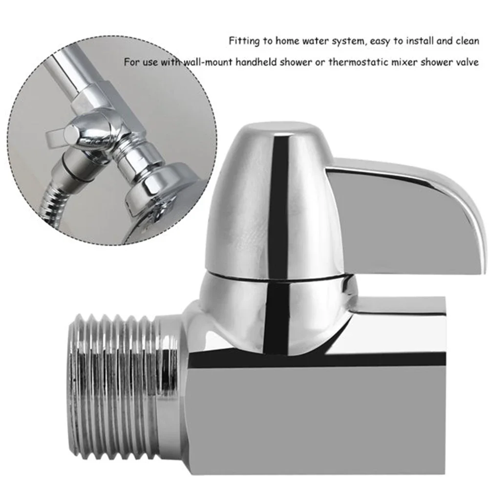 

Faucets Fixtures Garden Diverter Valve Brass G1/2 Inch Plating T Shape Three Way Wall-Mount Practical Replacement