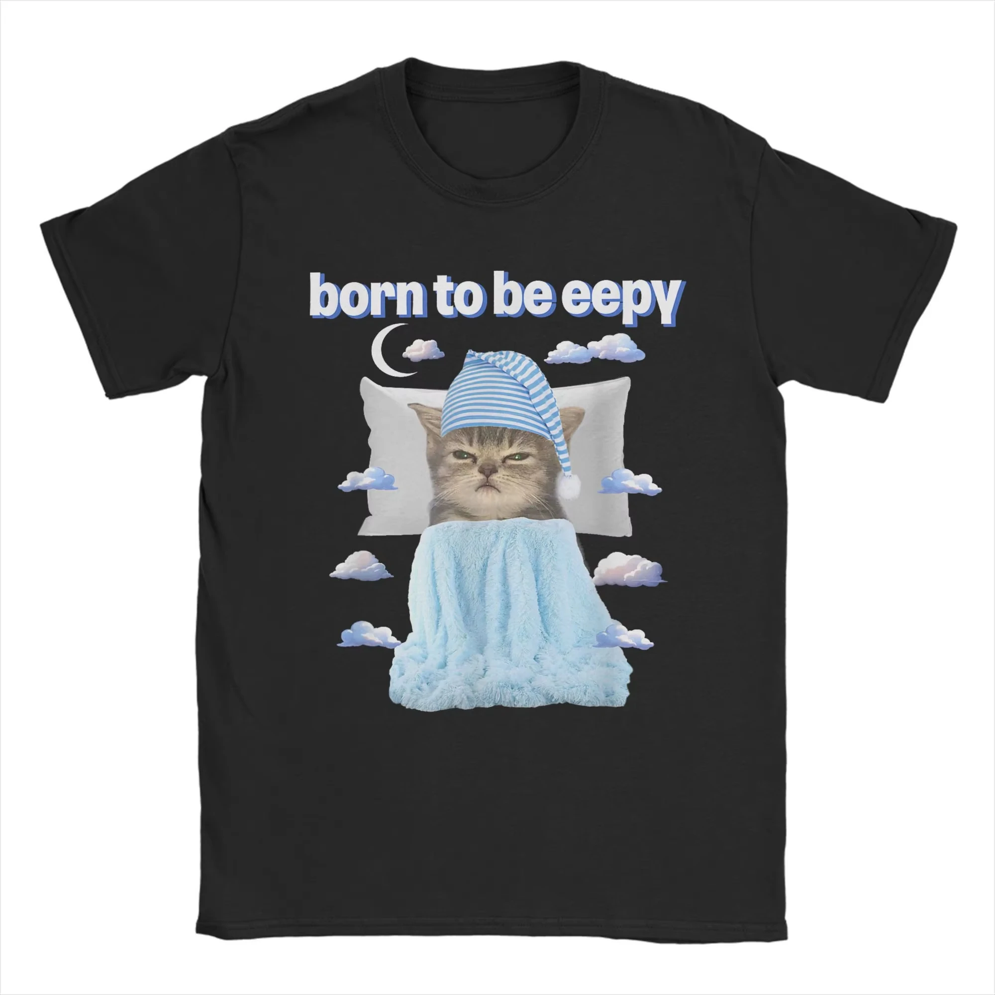 Summer Clothing Gif - Erkek T-Shirt Eepy Cat Sleepy Cat