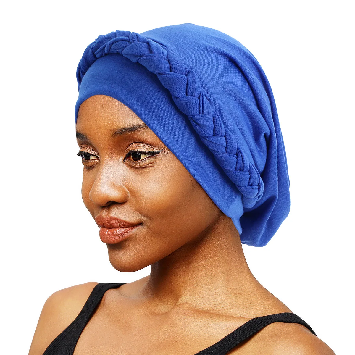 Muslim Women Hijab Braids Chemo Cap Bonnet Headwear Wrap Hair Loss Hat Islam Strech Beanies Female Headwrap Turbante Mujer