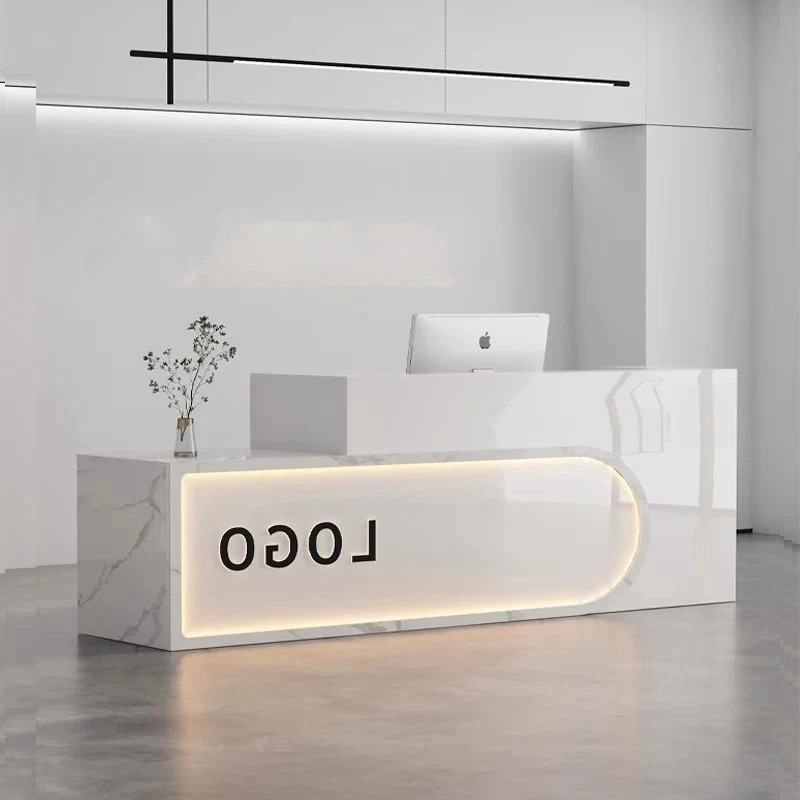 مكتب استقبال فاخر جمال بسيط احترافي عداد استقبال حديث Caja Registradora Para Negocios أثاث تجاري