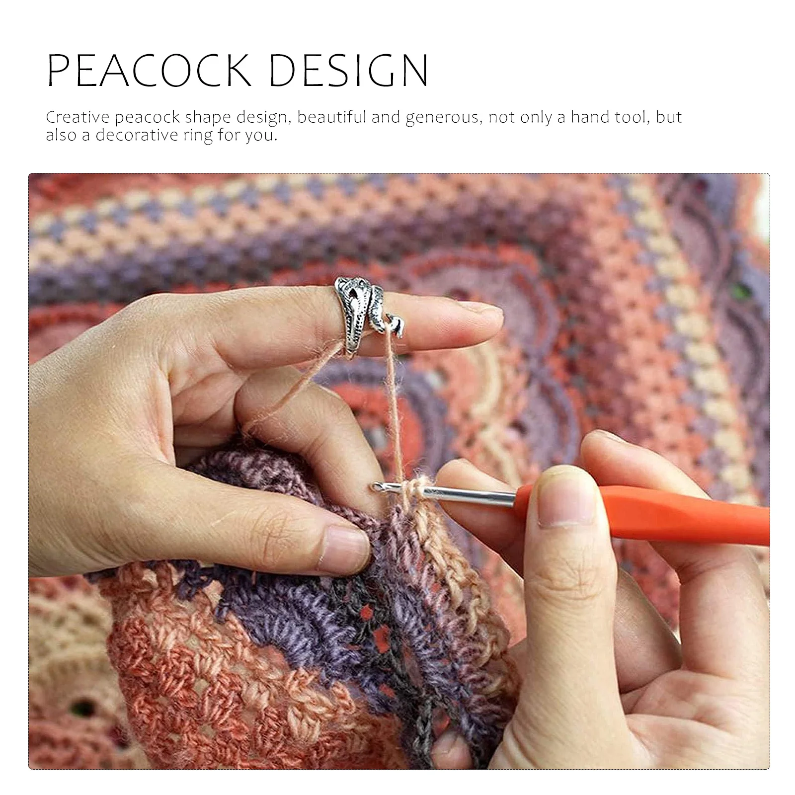 

6Pcs Metal Knitting Loop Rings Adjustable Finger Crochet Yarn Guide Tool for DIY Craft Sewing Accessories Knitting Loop