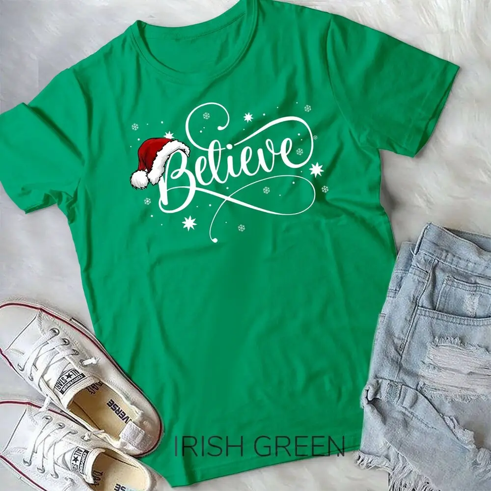 Christmas Shirt - Believe Santa Claus Believe Christmas Kids Unisex T-shirt