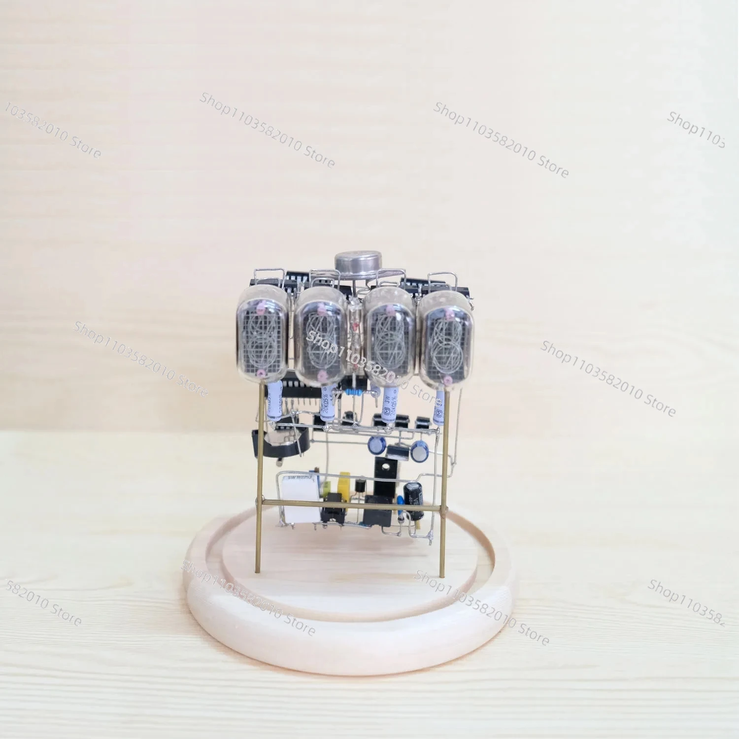 IN12 Glow Tube Watch Retro Punk Desktop Gift Clock Handmade Shed Clock Set