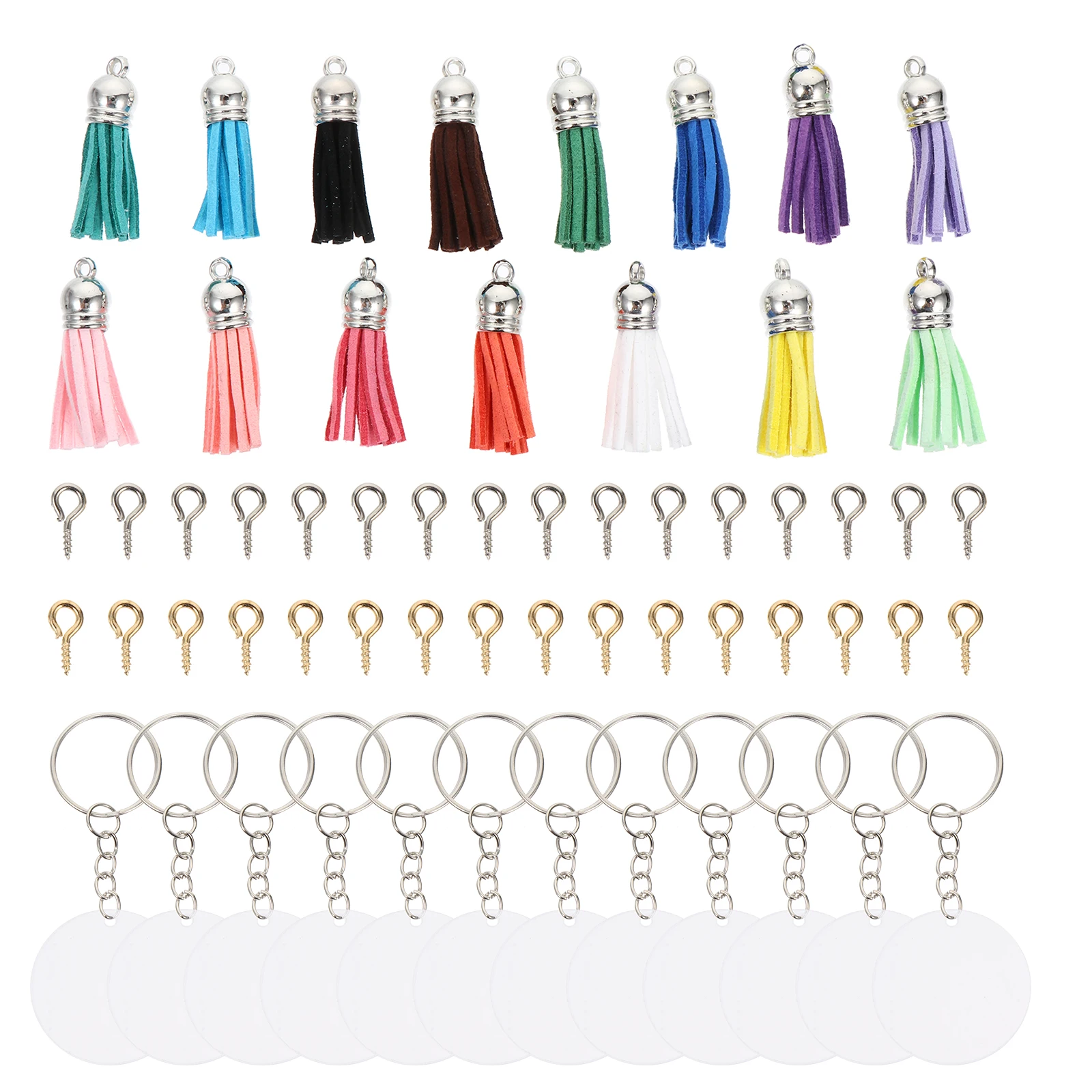 

DIY Keychains Hanging Keychain Decor Acrylic Material Hanging Decor Accessories Craft Tassel Jewelry Making Supplies