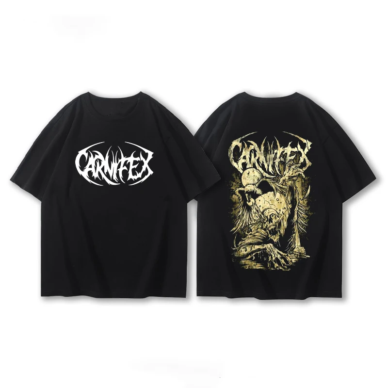 Carnifex Executioner Short Sleeve T-shirt for Men and Women Summer Pure Cotton Dark Heavy Metal Casual Loose Fit