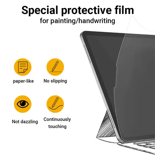 Imagen 2 del producto Protector de pantalla de papel para Samsung Galaxy Tab S7 S8 S9 S10 Plus Ultra FE S6 Lite Samsung tab A8 A9 A7, sin vidrio, 3 uds.