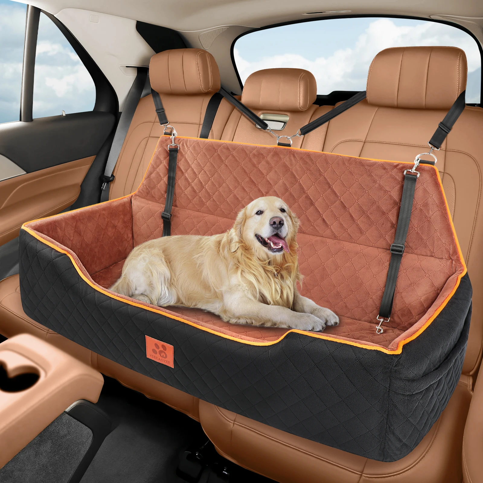 

Ideal For Long Car Rides Or Trips Large Dog Car Seat Accommodate A Large Dog Under 100 Lbs Or Two Medium Dogs Booster Seat