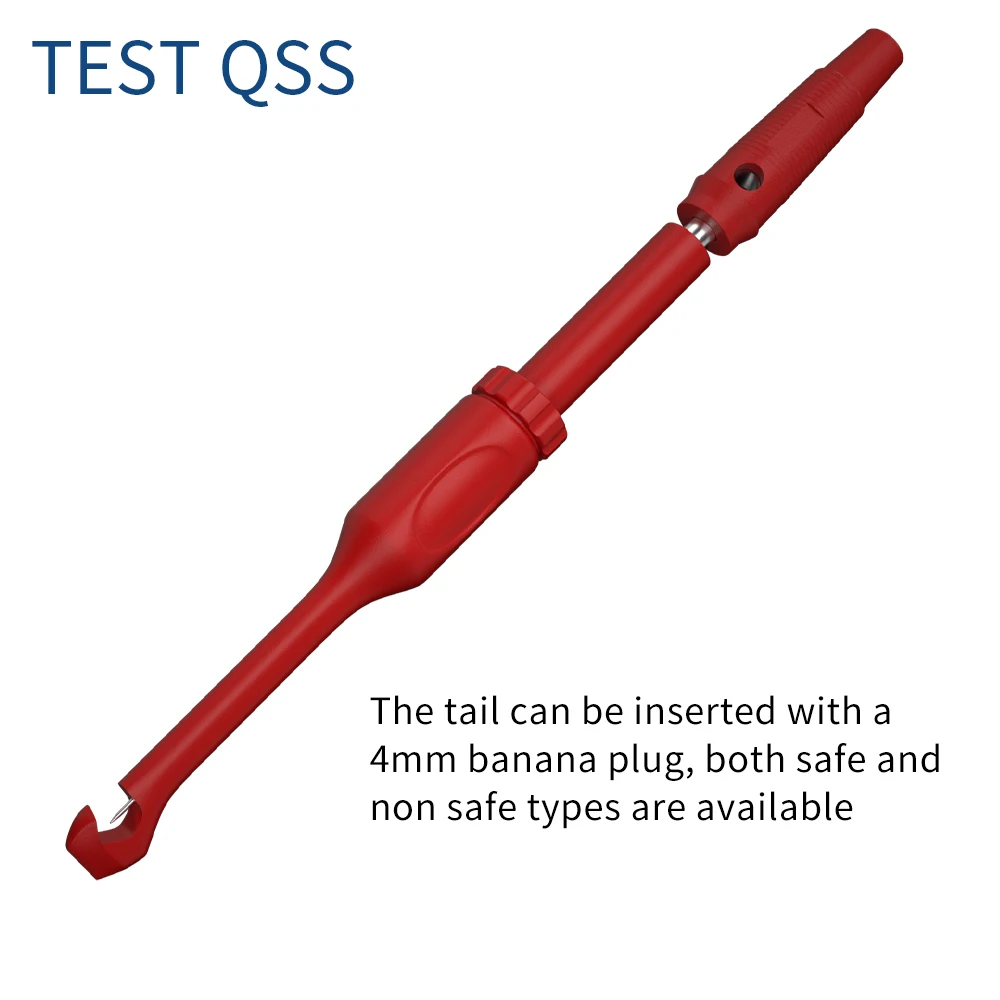 QSS 2 قطعة اختبار صغير التحقيق كليب غير المدمرة سلك ثقب الظهر التحقيق دبابيس 4 مللي متر جاك ثقب اختبار هوك أداة