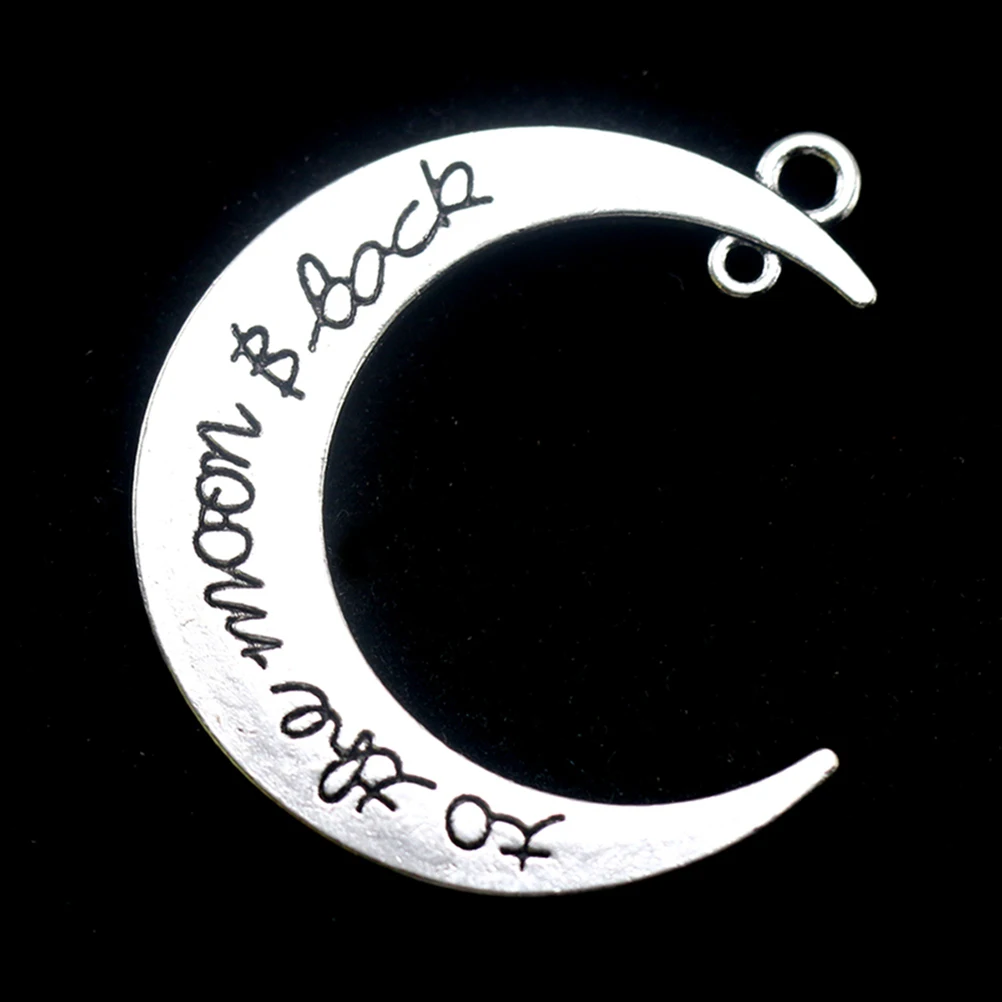 

10pcs Moon Pendant Alloy Charm Set Vintage Silver Simple Jewelry Accessories for Necklaces Bracelets Earrings Charms Craft