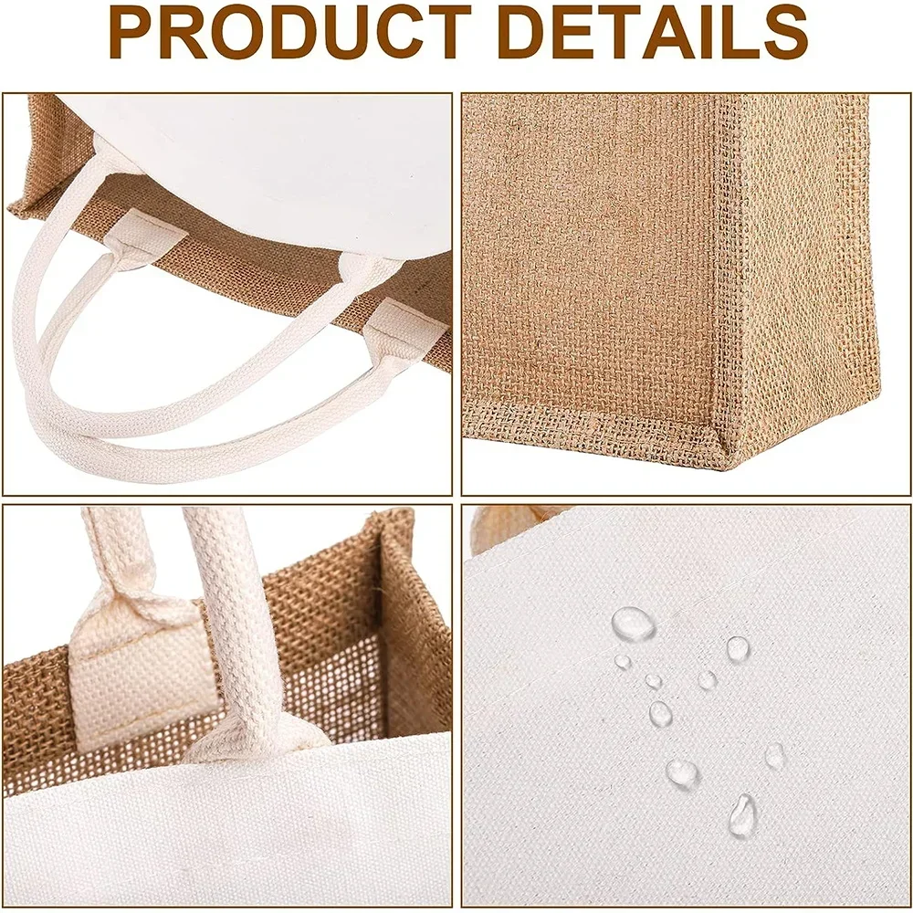 Women's Linen Handbag Leisure Grocery Bags Vintage Shoulder Bag Fashion Tote Bag Simplicity Reusable Shopping Bag Funny Series