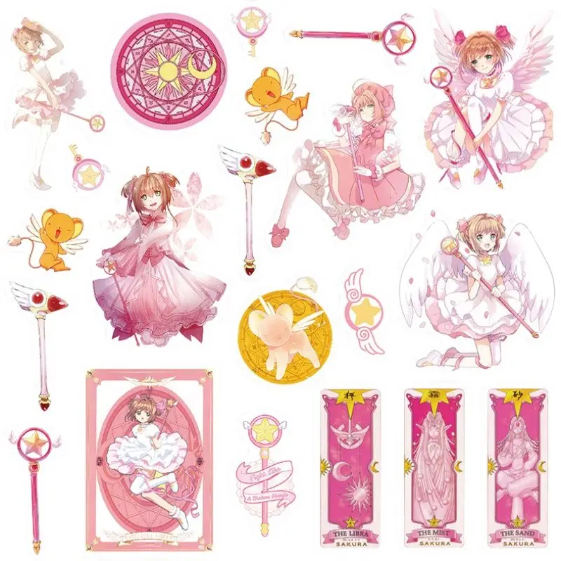 Anime Card Captor Sakura Cosplay Cute Cartoon Stickers Decorative Stickers Props Accessories Gifts