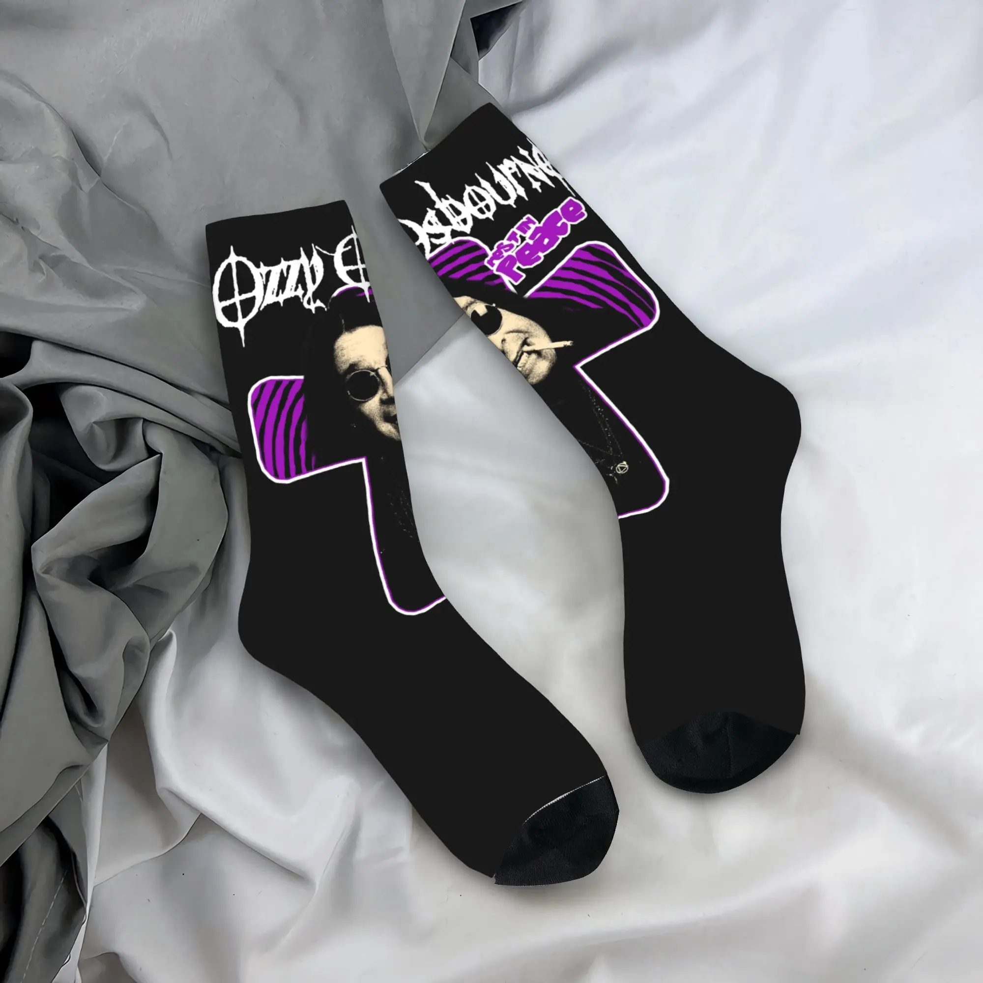 

The Best Vocalist Singer Ozzy Osbourne Socks Autumn Stockings Modern Men Comfortable Socks Custom Outdoor Non-Slip Socks