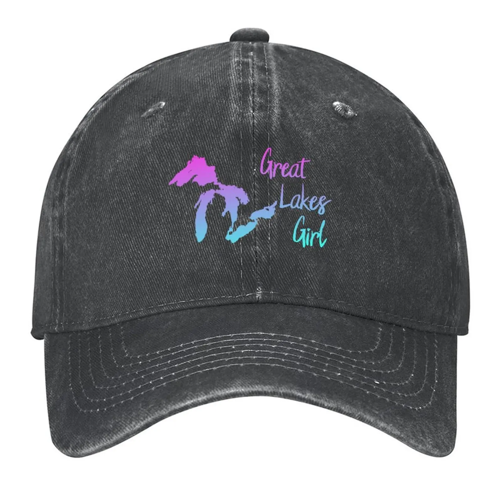

Great Lakes Girl Ombre Souvenir Baseball Cap Anime Hat Golf Wear black fashionable Girl'S Hats Men's