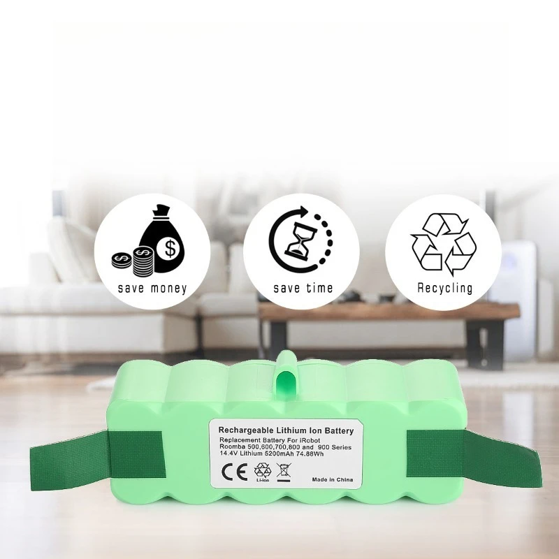 بطارية ليثيوم 14.4 فولت 5200 مللي أمبير في الساعة لسلسلة Irobot Roomba 5/6/7/8/9 #3