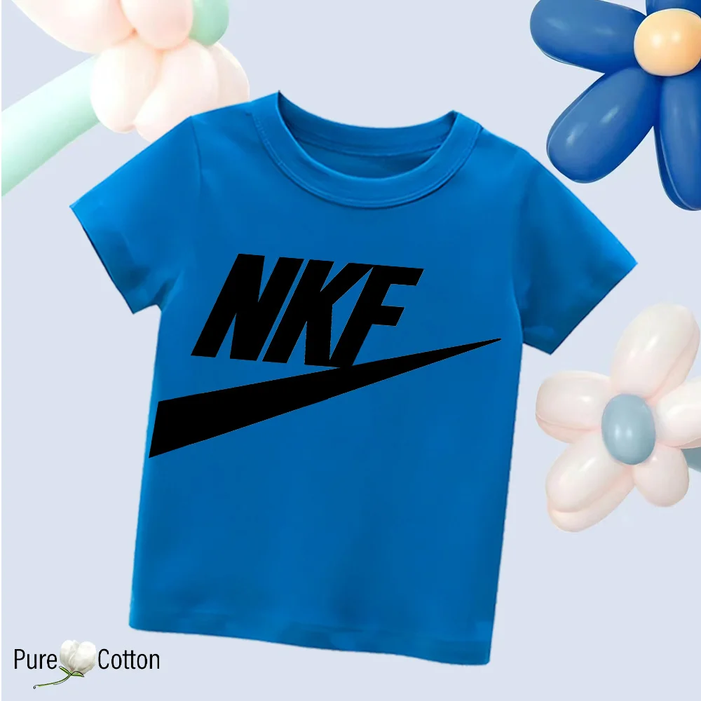 Sports trend children's printed top T-shirt, high-quality and fashionable multi-color soft T-shirt, children's clothing, boys