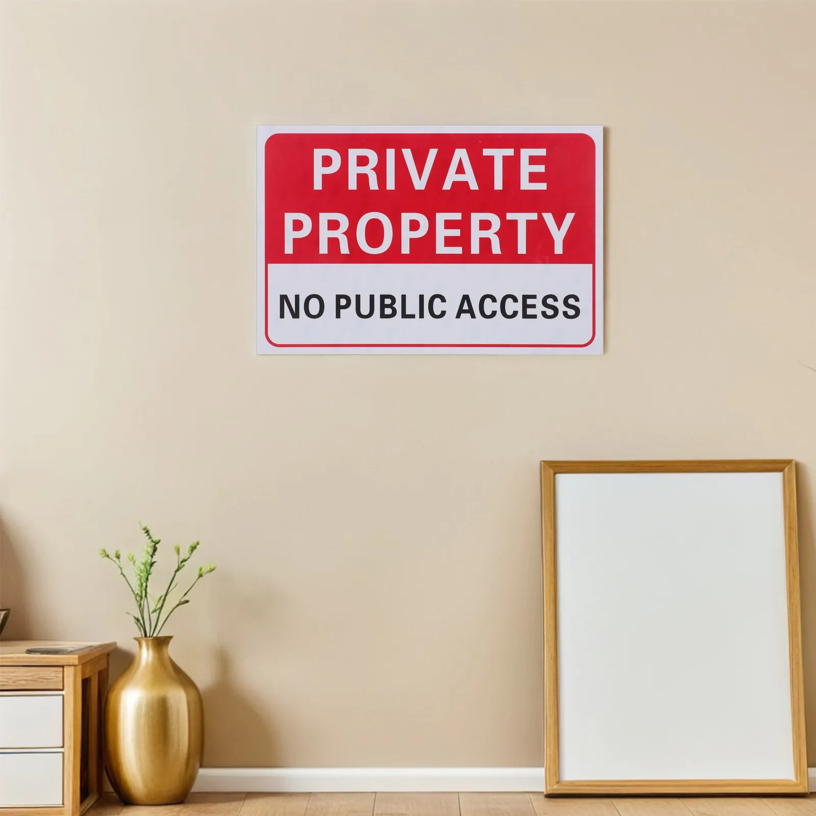 

2Pcs Outdoor Keep Out Sign Self Adhesive No Trespassing Sticker for Home Boundary Warning Decal High Visibility Uv Resistant