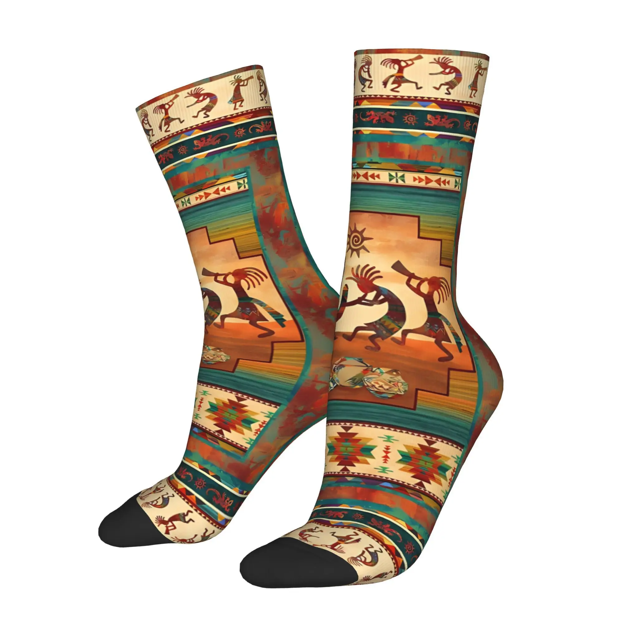 

Funny Happy Men's Socks Kokopelli Vintage Harajuku Hip Hop Novelty Crew Sock Gift Pattern Printed