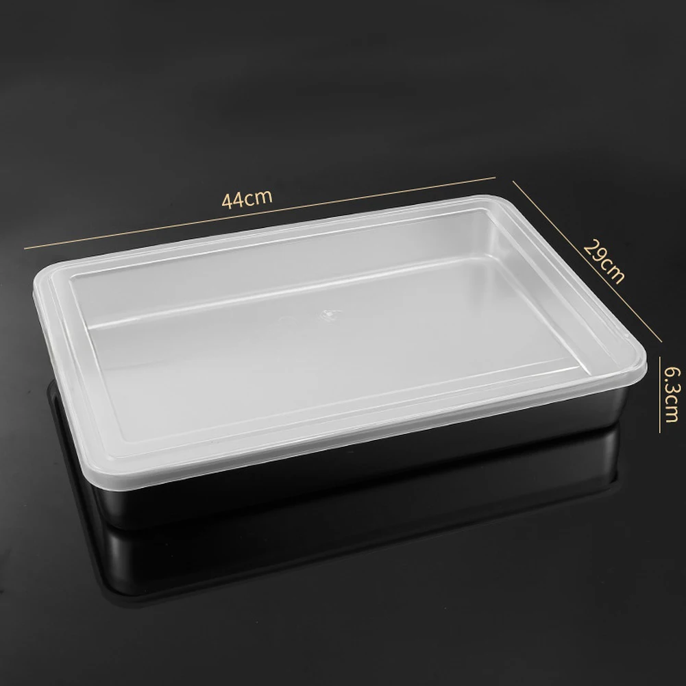 Transparent Cover Bakeware Stainless Steel Baking Tray High Temperature Resistant Secure Cover For Cakes Baking Pan